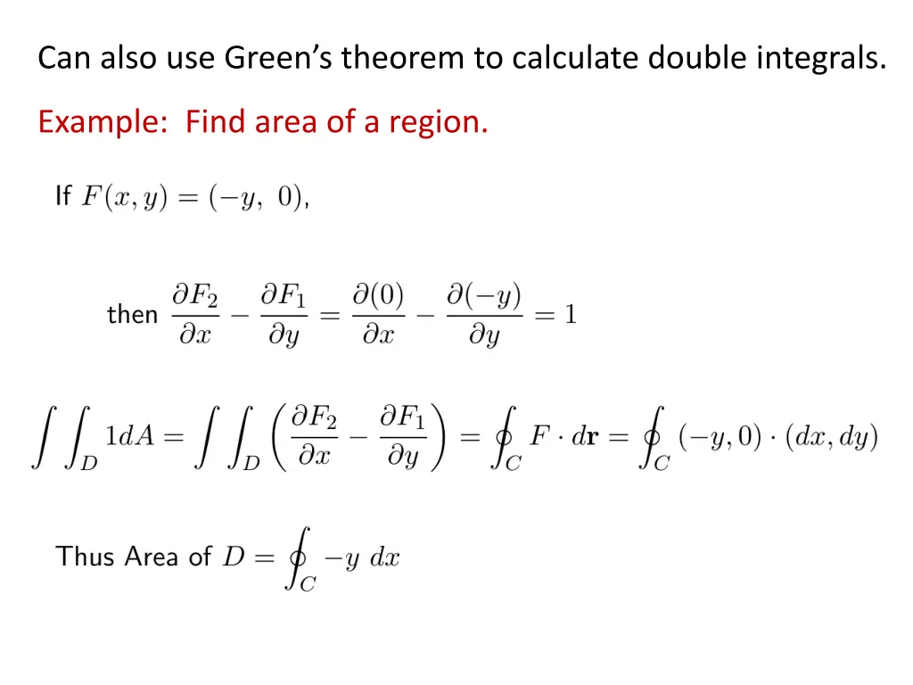 can also use green s theorem to calculate double 3