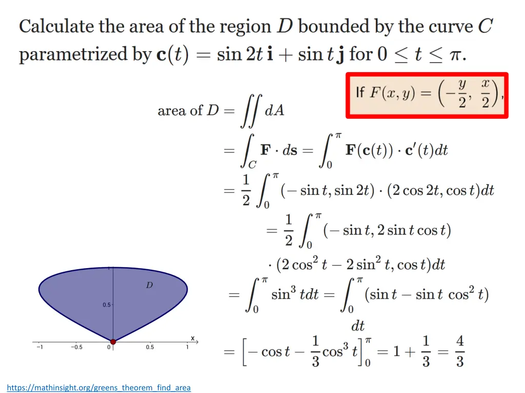 https mathinsight org greens theorem find area 1