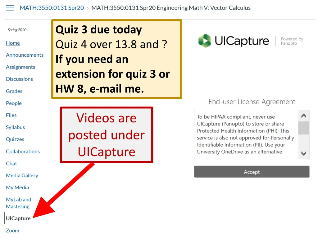 quiz 3 due today quiz 4 over 13 8 and if you need