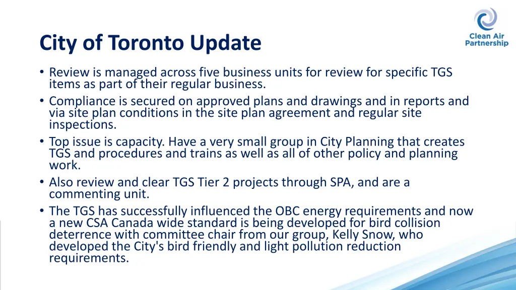 city of toronto update 2