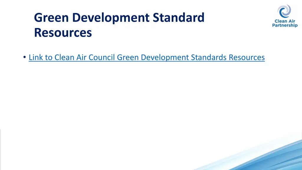 green development standard resources