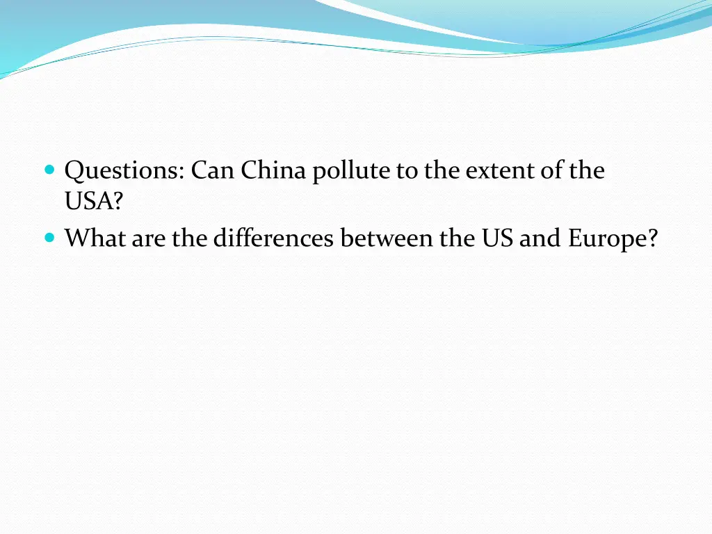 questions can china pollute to the extent