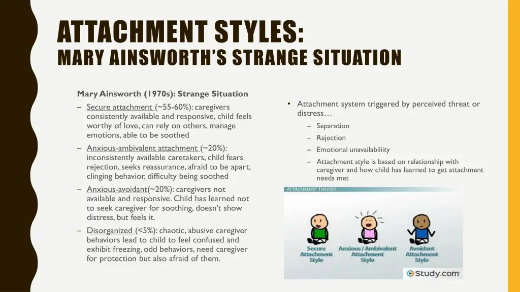 attachment styles mary ainsworth s strange