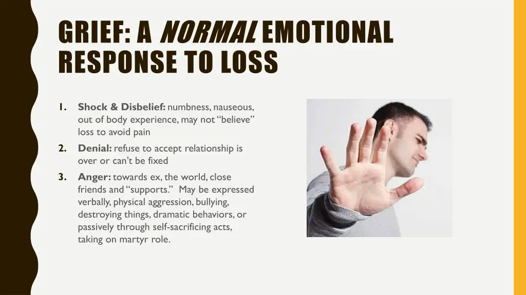 grief a normal emotional response to loss