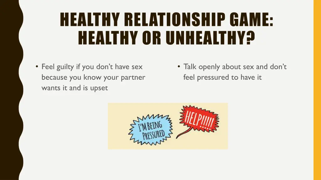 healthy relationship game healthy or unhealthy 5