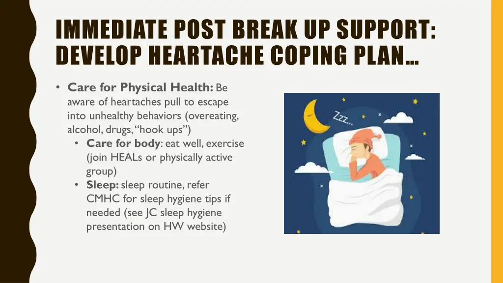 immediate post break up support develop heartache 1