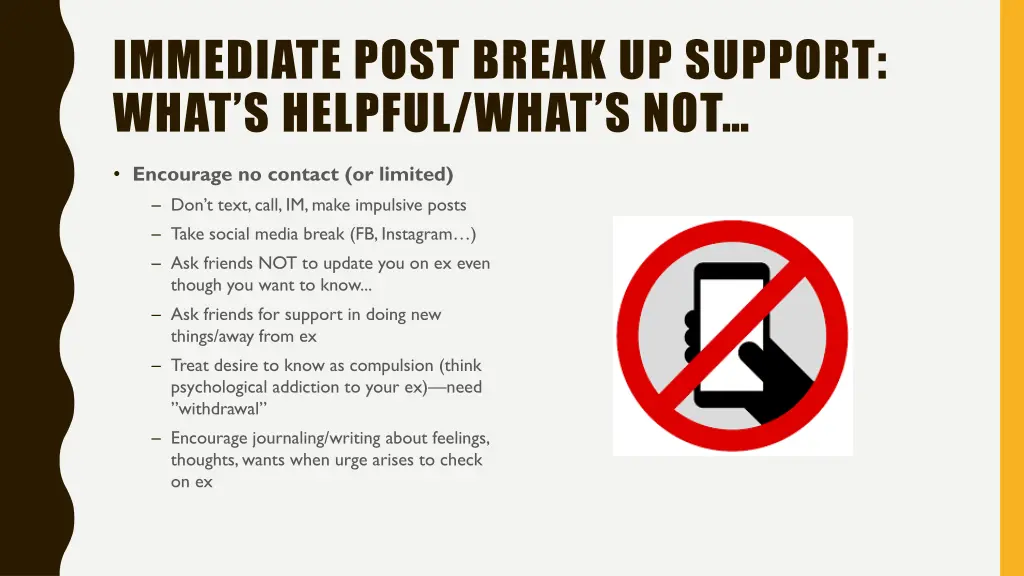 immediate post break up support what s helpful 1