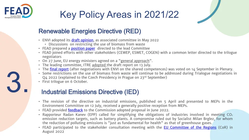 key policy areas in 2021 22 3