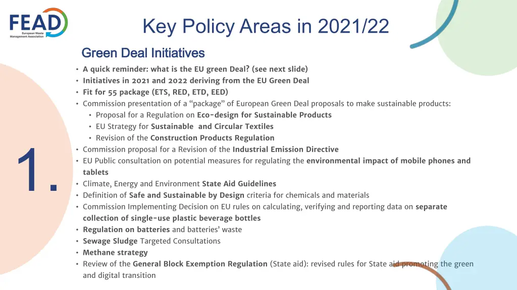 key policy areas in 2021 22