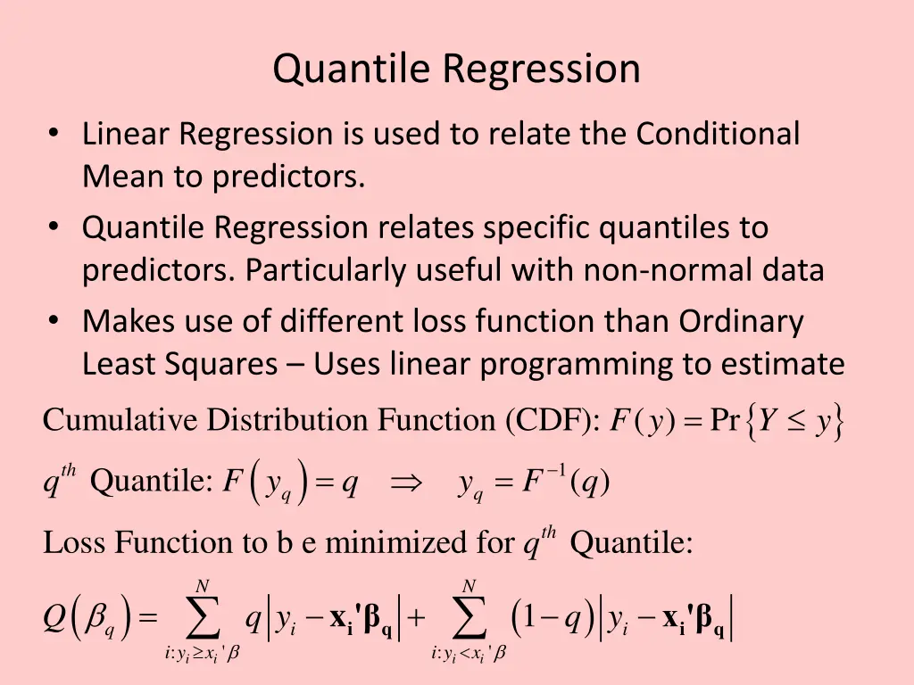 quantile regression 1