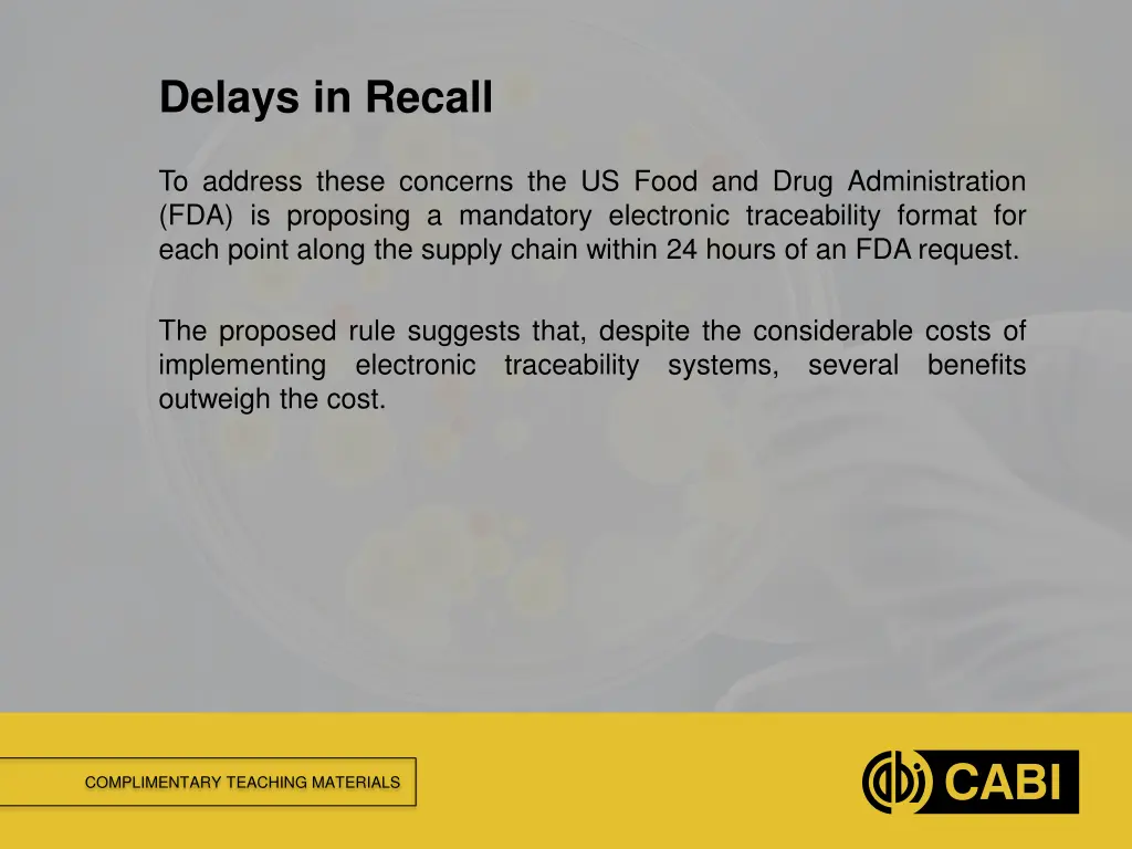 delays in recall