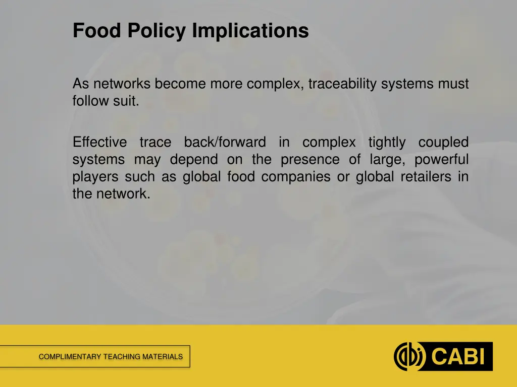 food policy implications