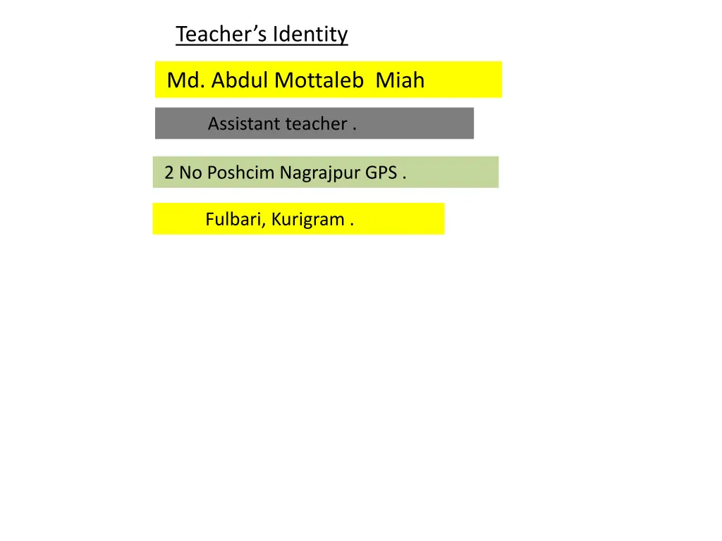 teacher s identity