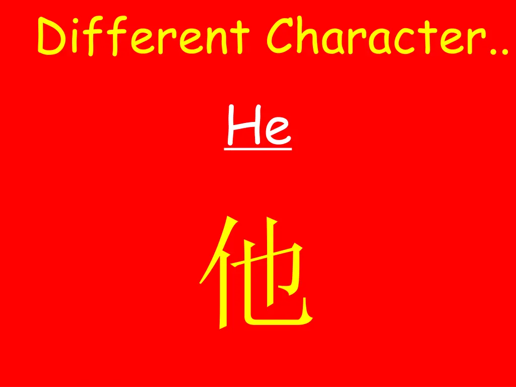 different character he