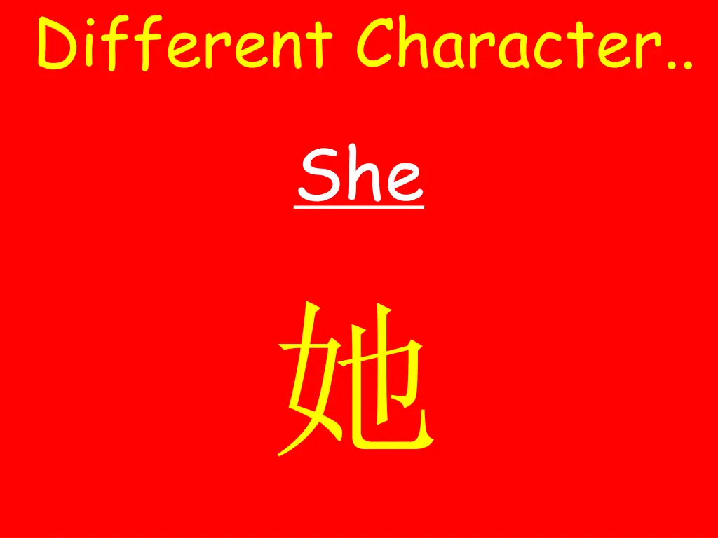 different character she