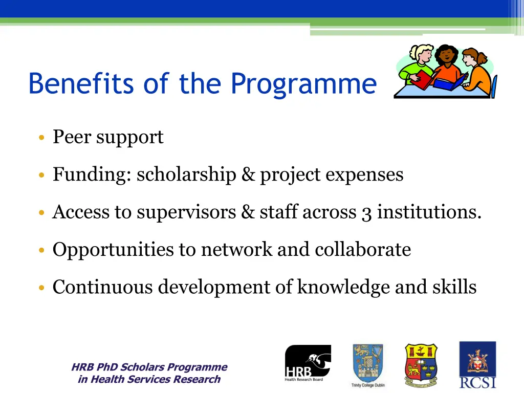 benefits of the programme