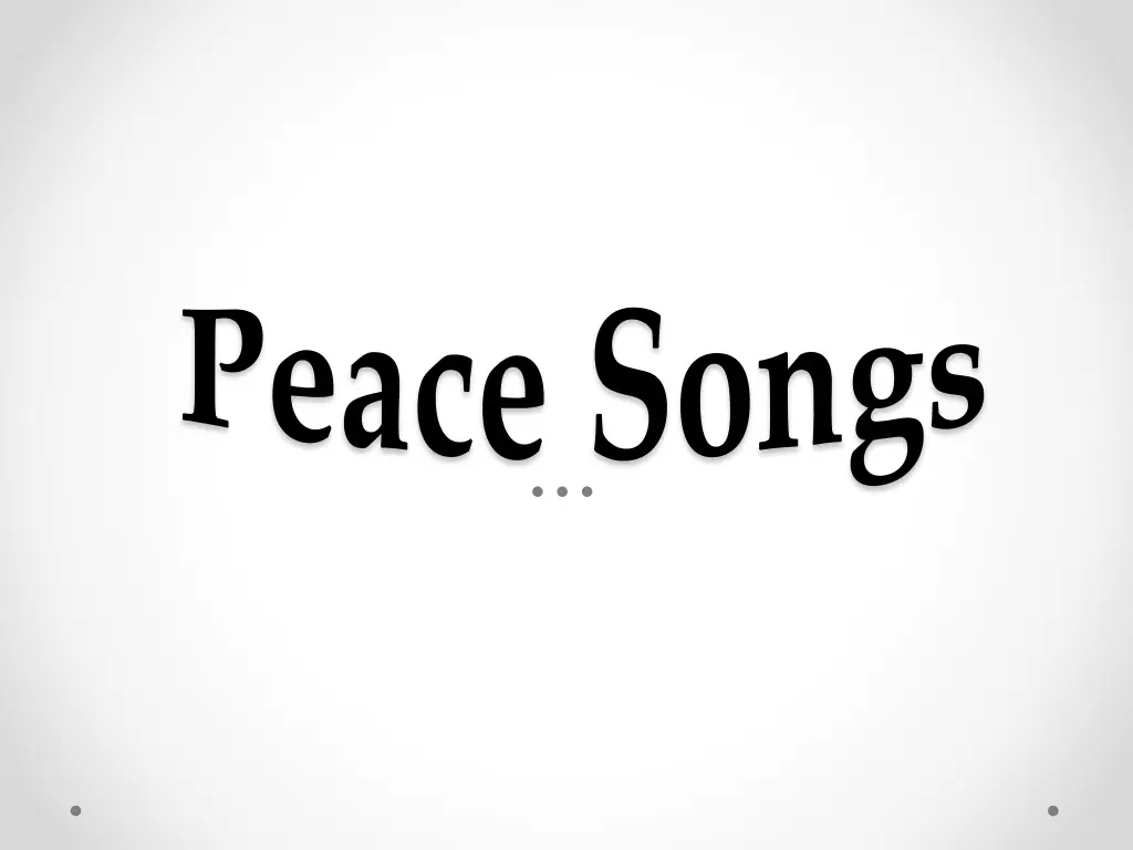 peace songs