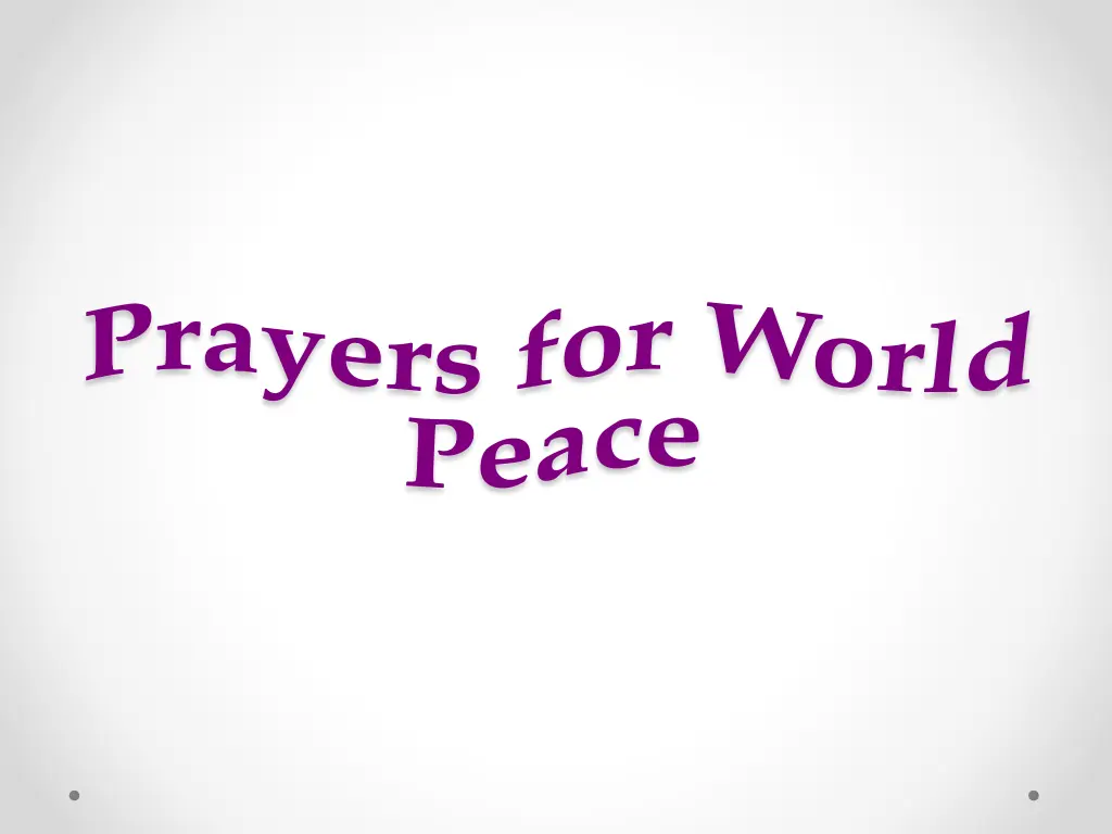 prayers for world peace