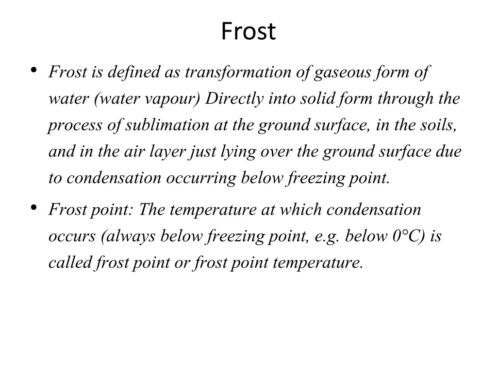 frost