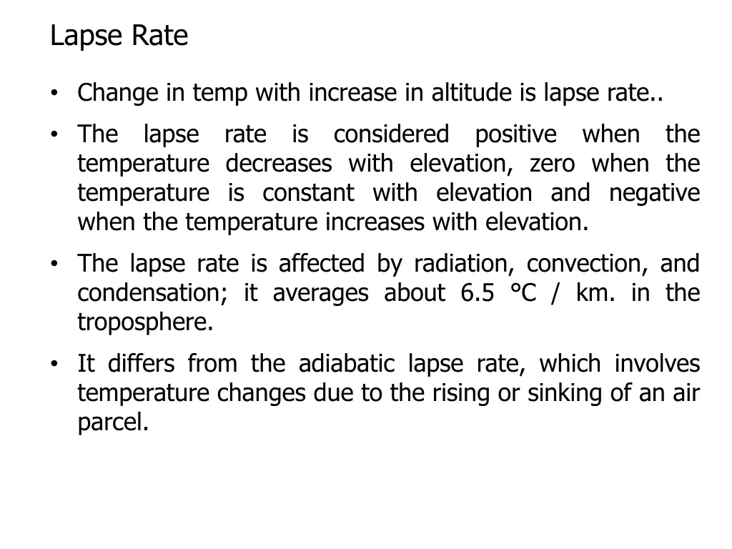 lapse rate