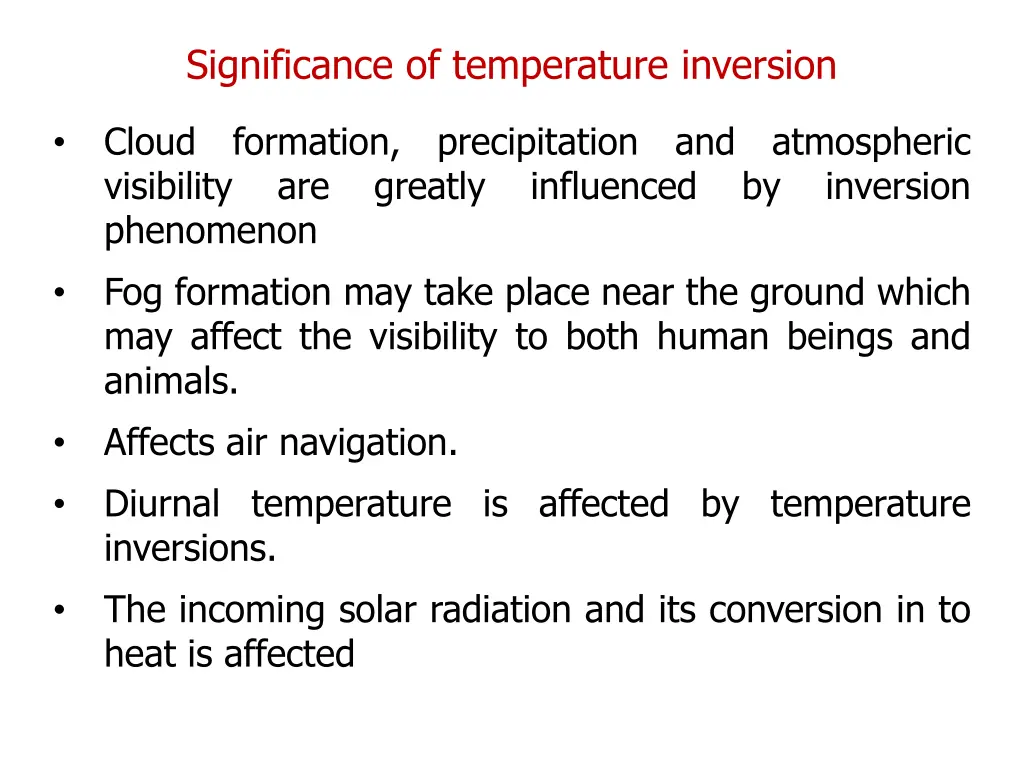 significance of temperature inversion