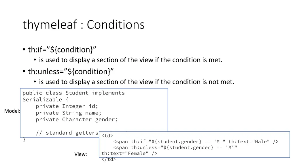 thymeleaf conditions