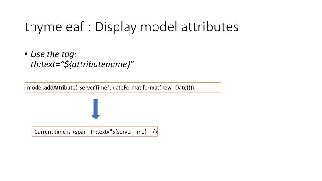 thymeleaf display model attributes