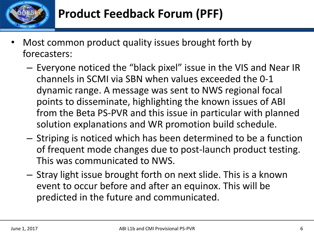 product feedback forum pff 3