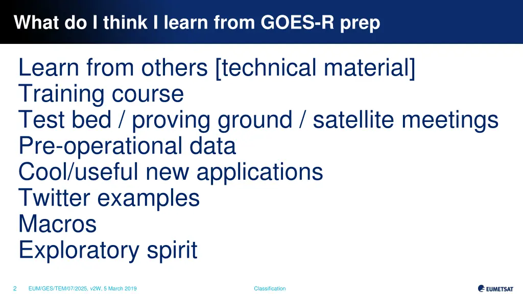 what do i think i learn from goes r prep