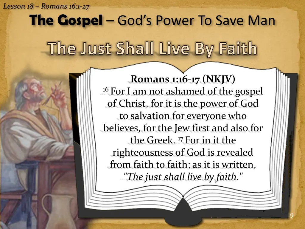 lesson 18 romans 16 1 27 the gospel god s power 16