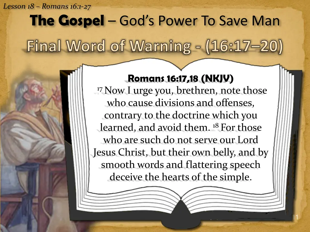 lesson 18 romans 16 1 27 the gospel god s power 8