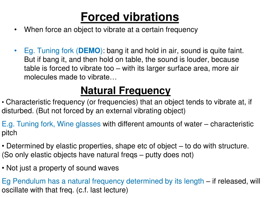 forced vibrations