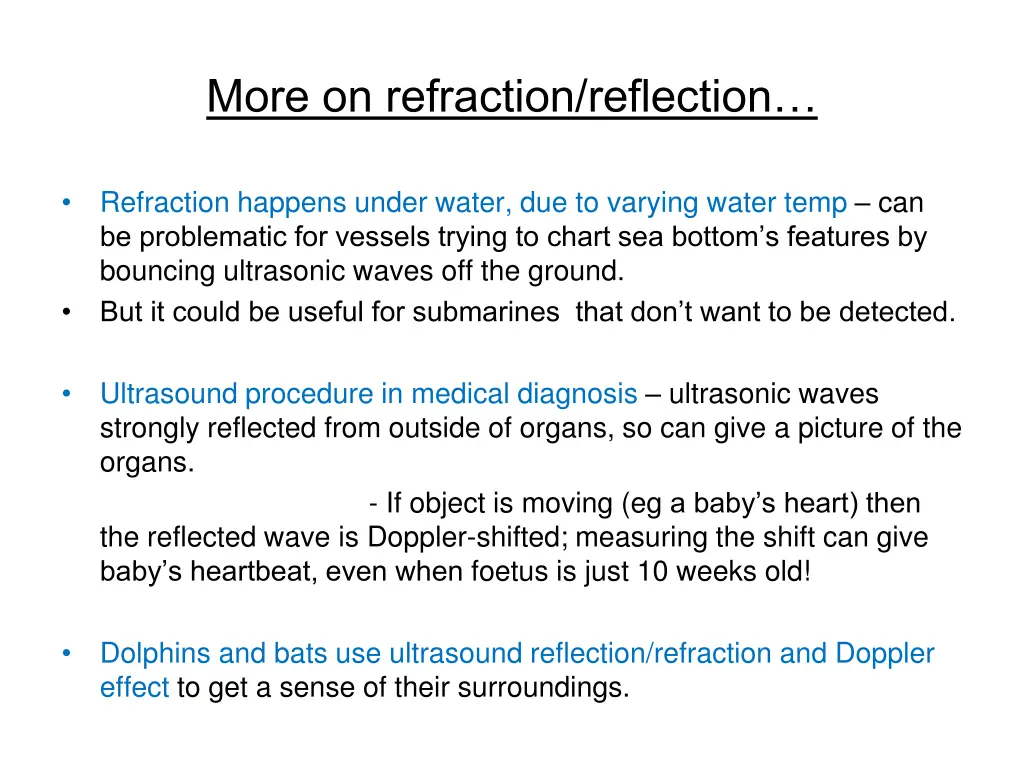 more on refraction reflection