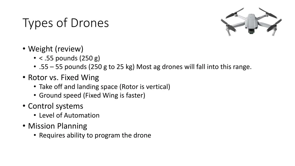 types of drones