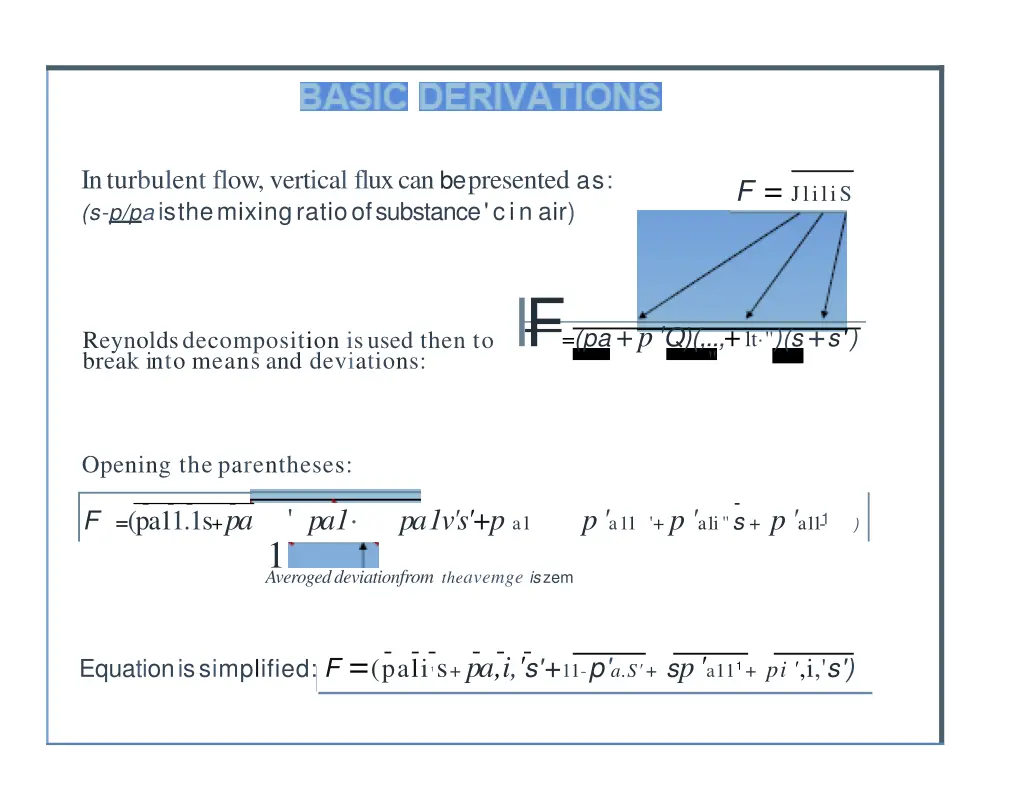 in turbulent flow vertical flux can be presented