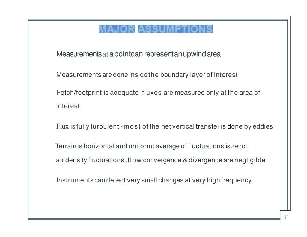 measurements at apointcanrepresentanupwindarea