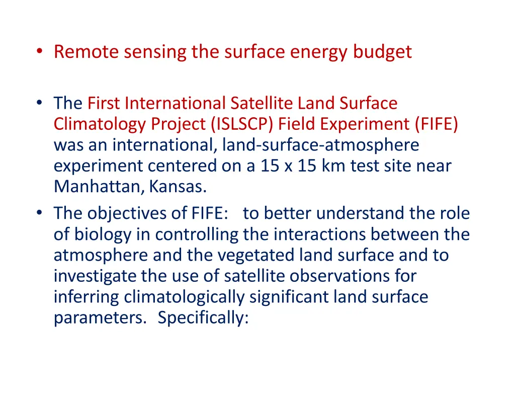 remote sensing the surface energy budget