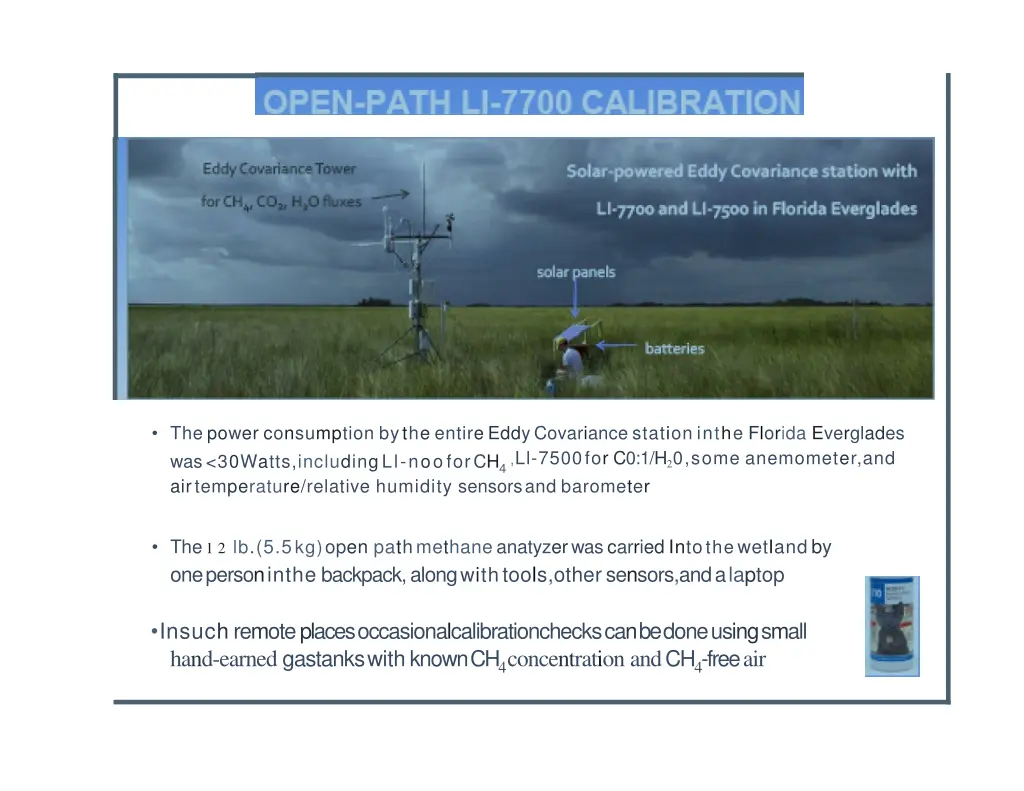 the power consumption bythe entire eddycovariance