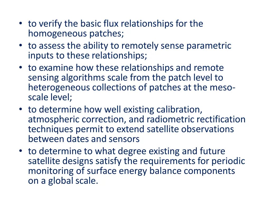 to verify the basic flux relationships