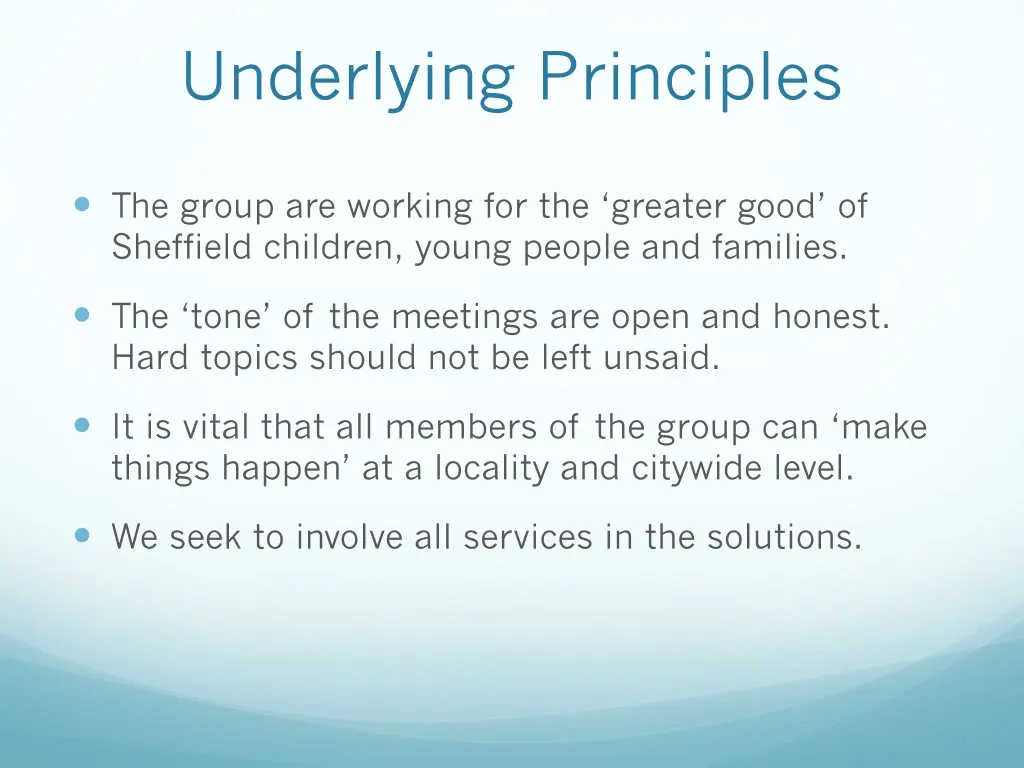 underlying principles