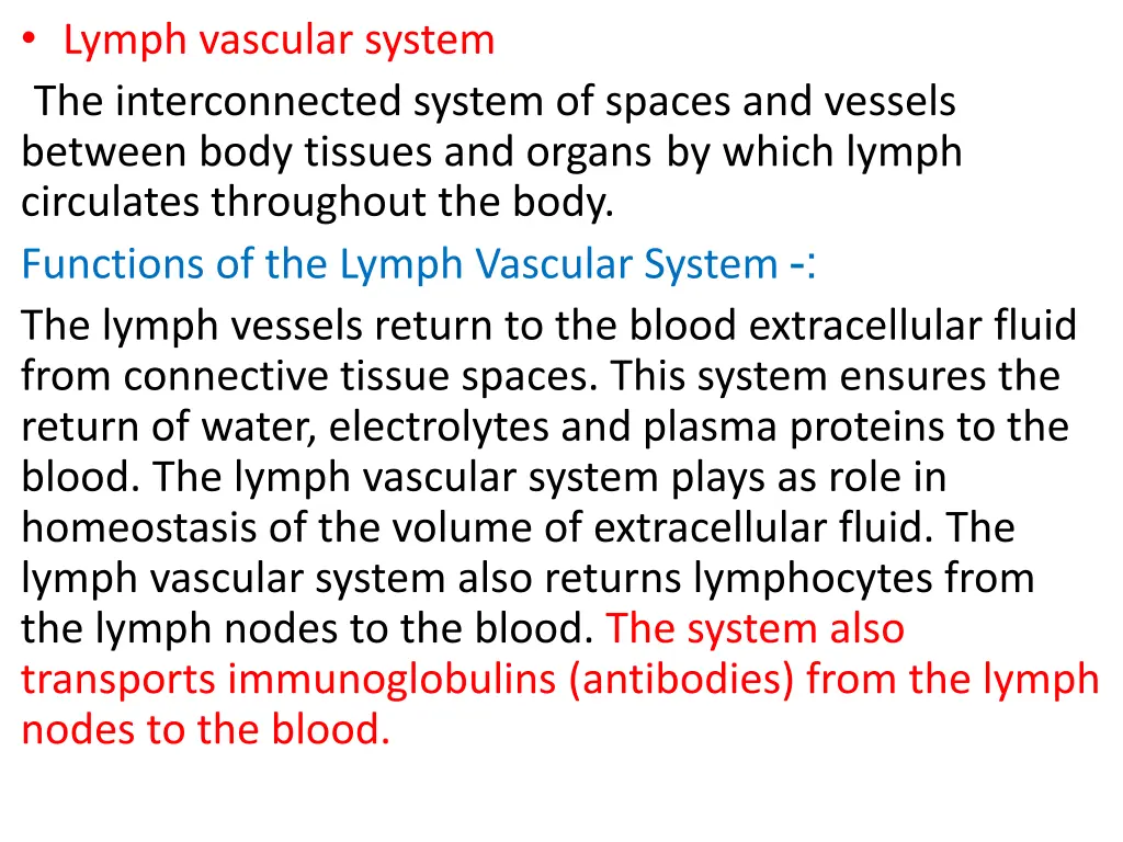 lymph vascular system the interconnected system