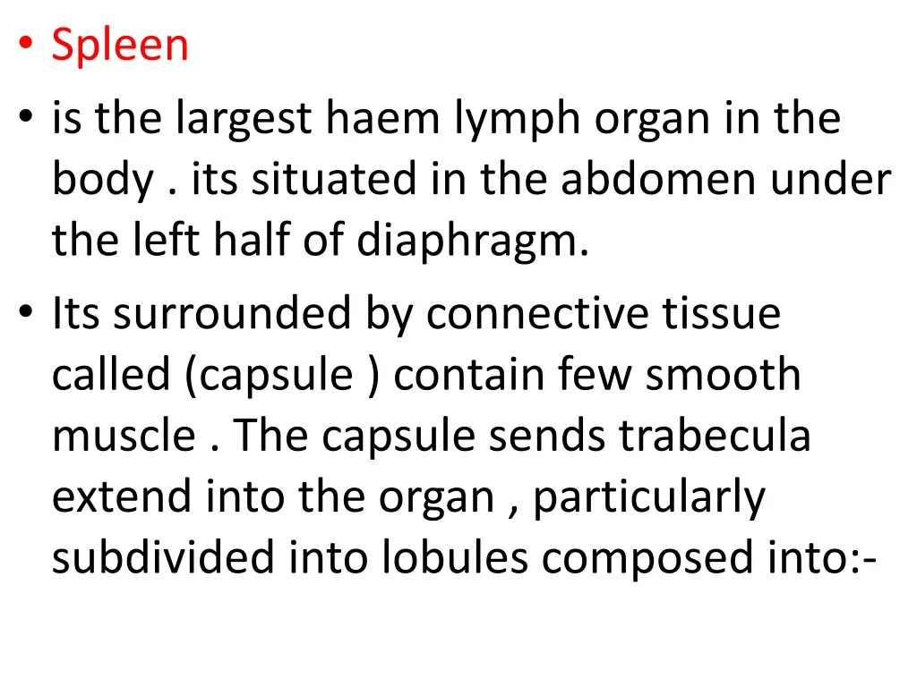 spleen is the largest haem lymph organ