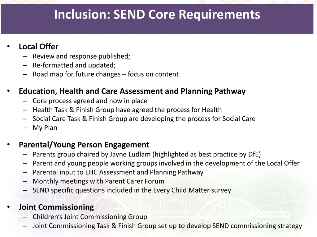 inclusion send core requirements