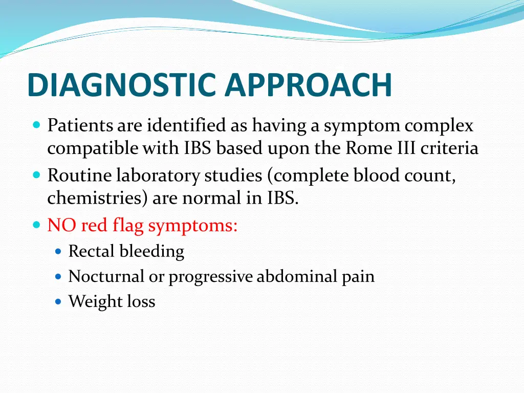 diagnostic approach