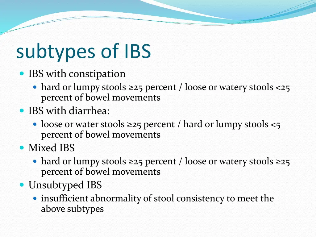 subtypes of ibs