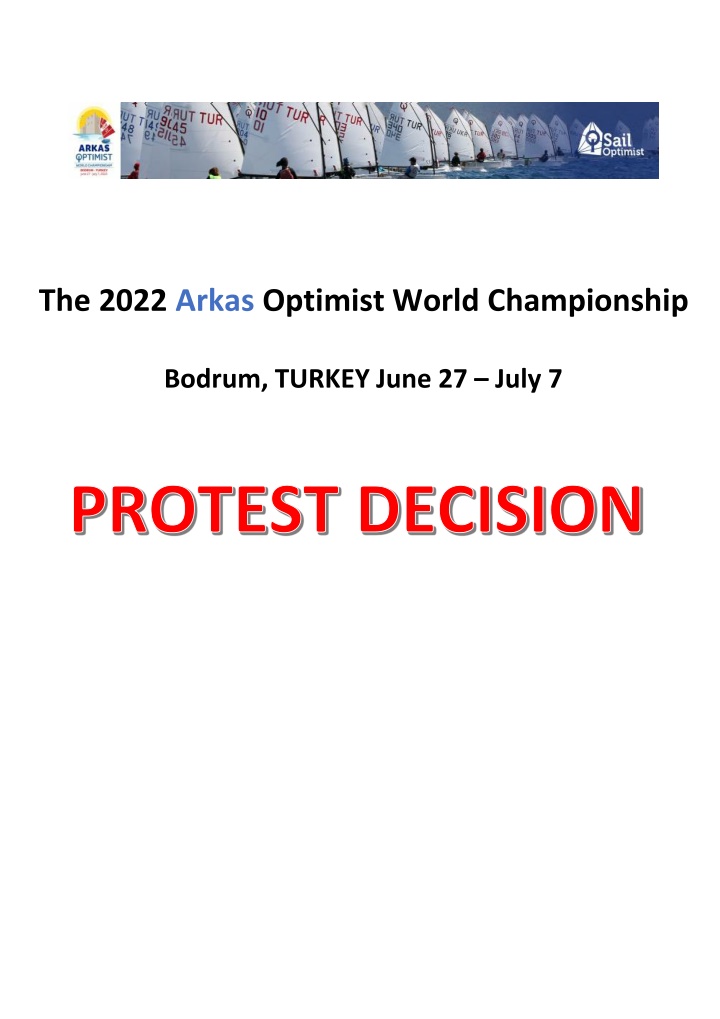 the 2022 arkas optimist world championship