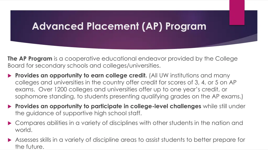 advanced placement ap program