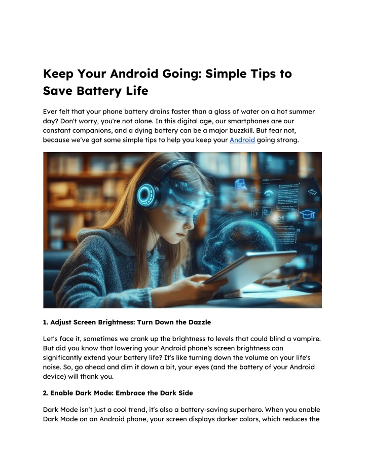 keep your android going simple tips to save