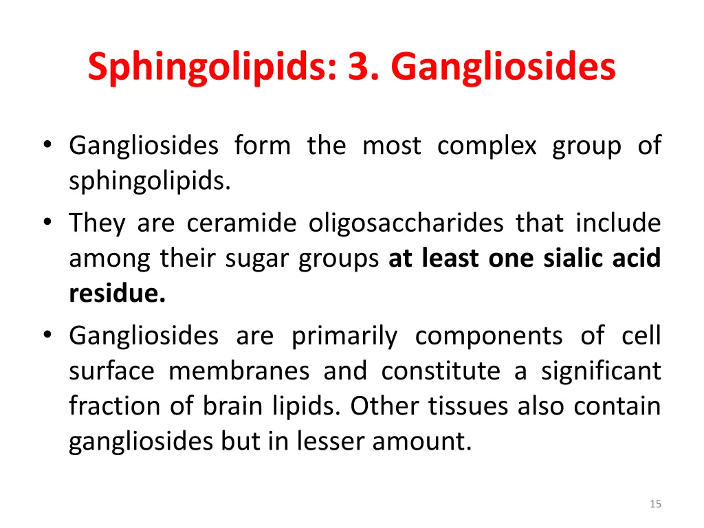 sphingolipids 3 gangliosides