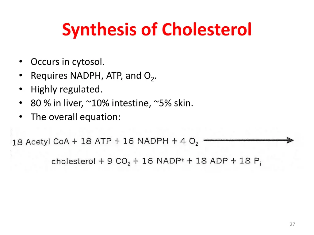 synthesis of cholesterol